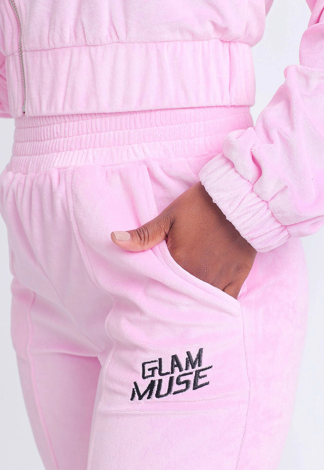 Calça Veludo Jogger Glam Muse