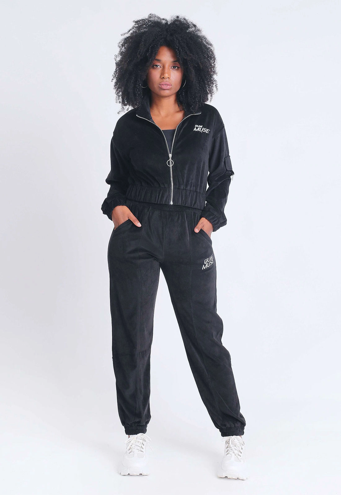 Calça Veludo Jogger Glam Muse