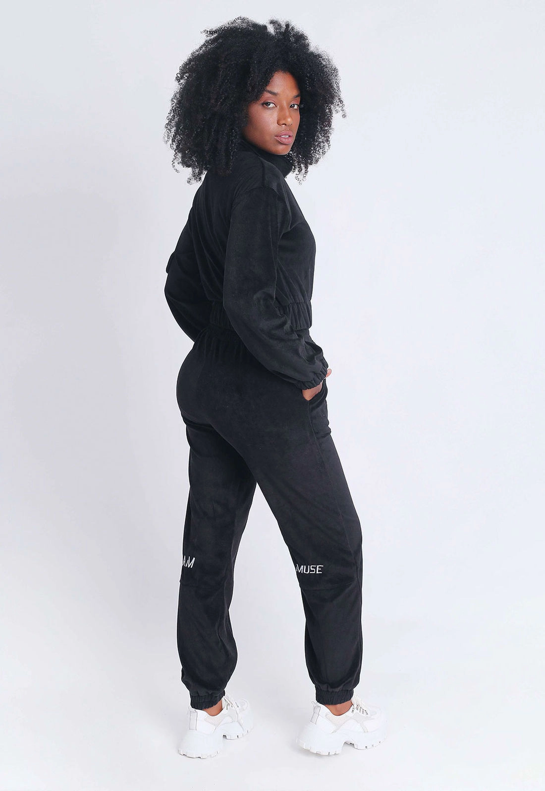 Calça Veludo Jogger Glam Muse