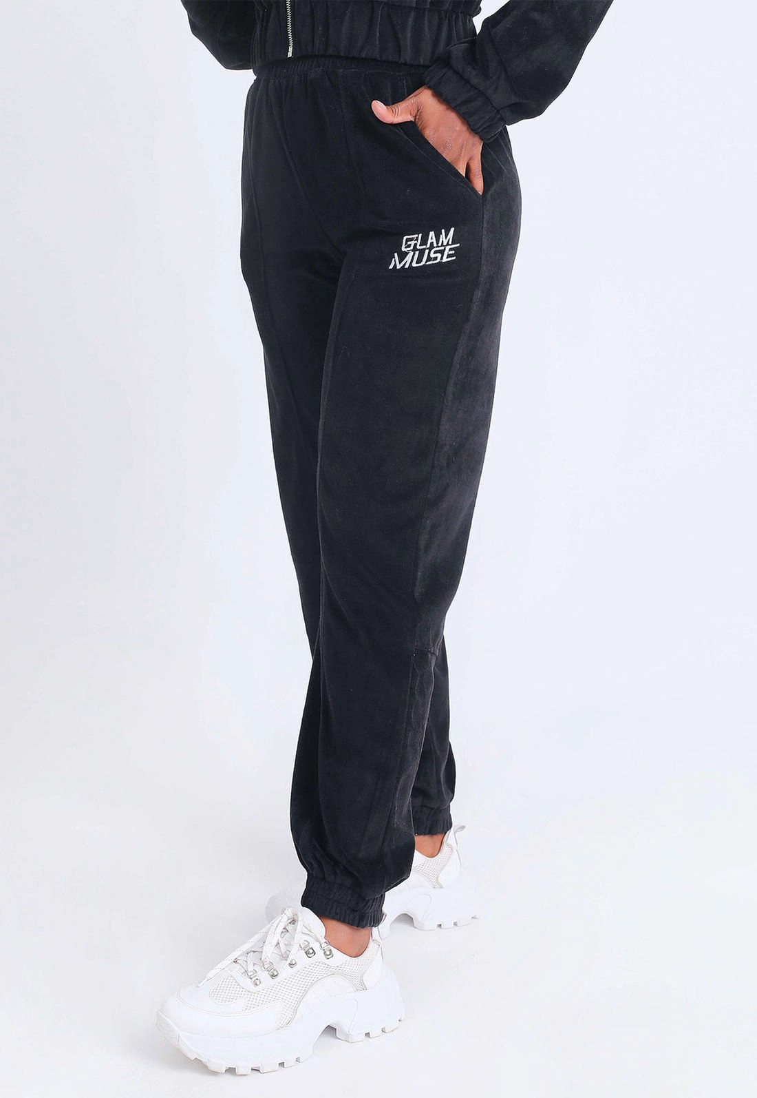 Calça Veludo Jogger Glam Muse