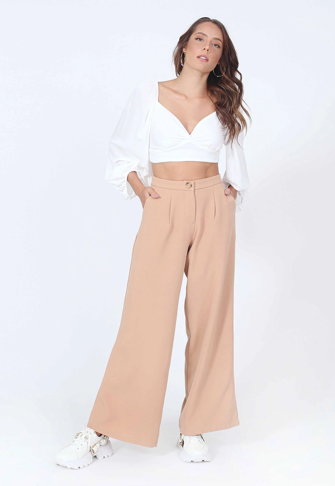 Blusa Cropped Animal Print