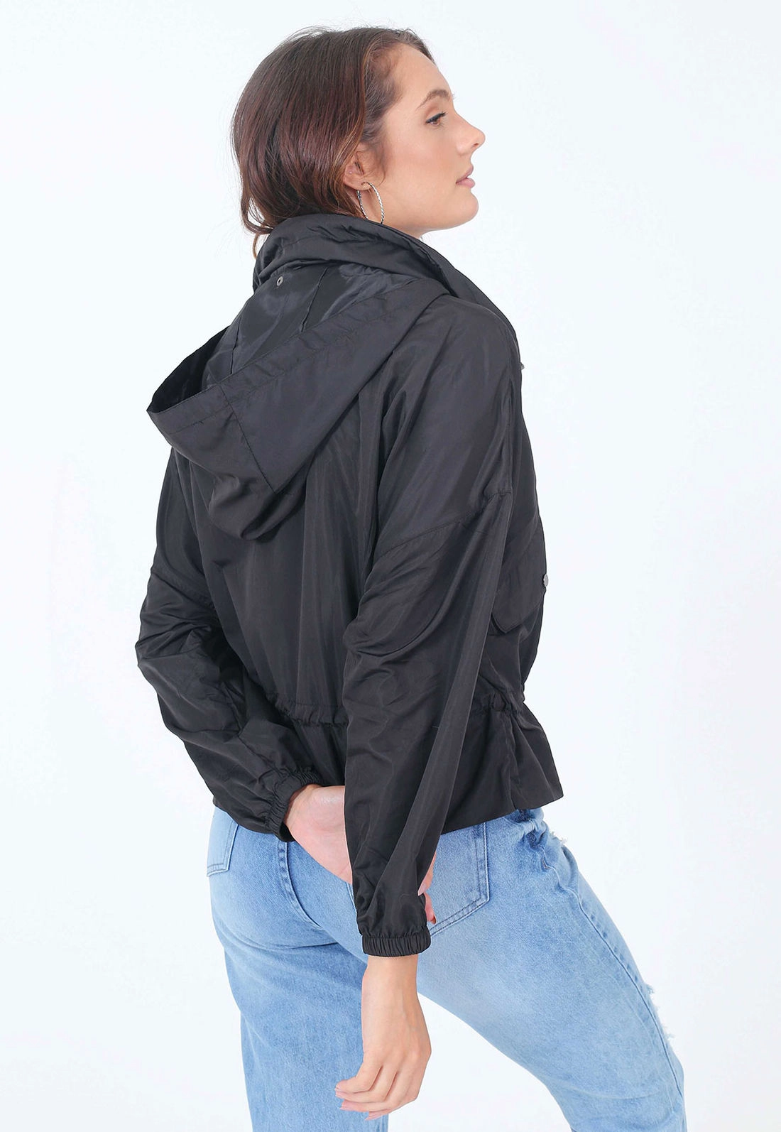 Jaqueta Nylon Puxador Capuz