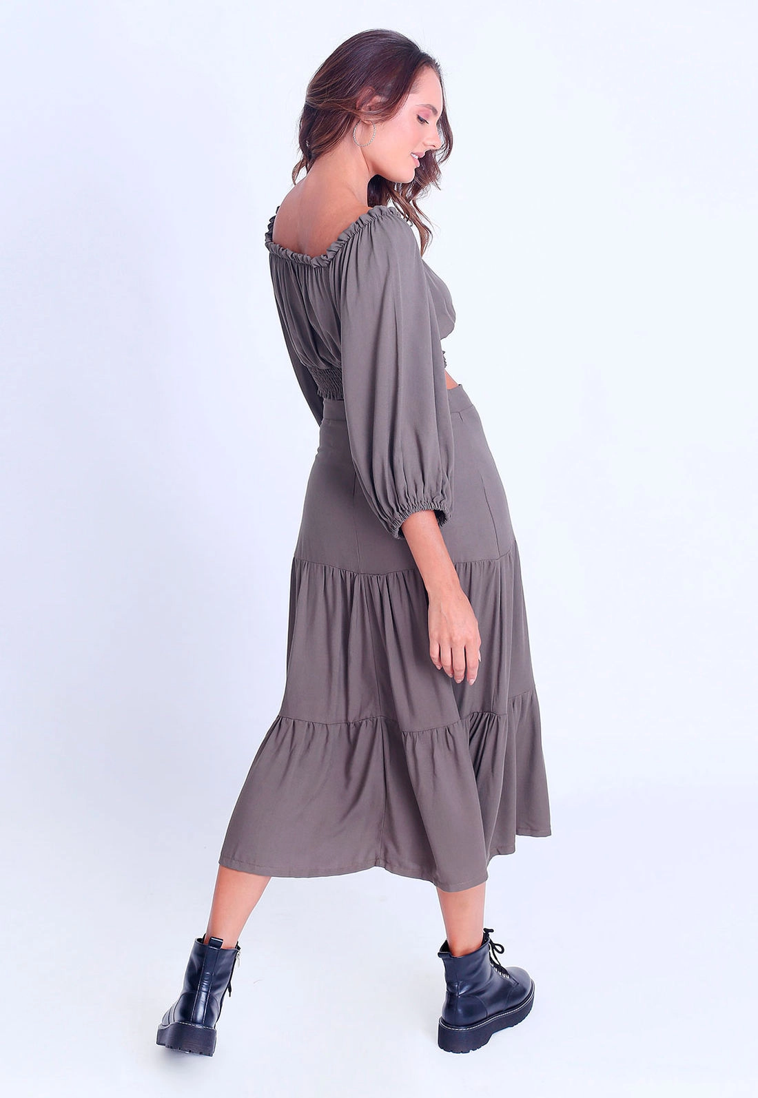 Saia Viscose Midi Camadas