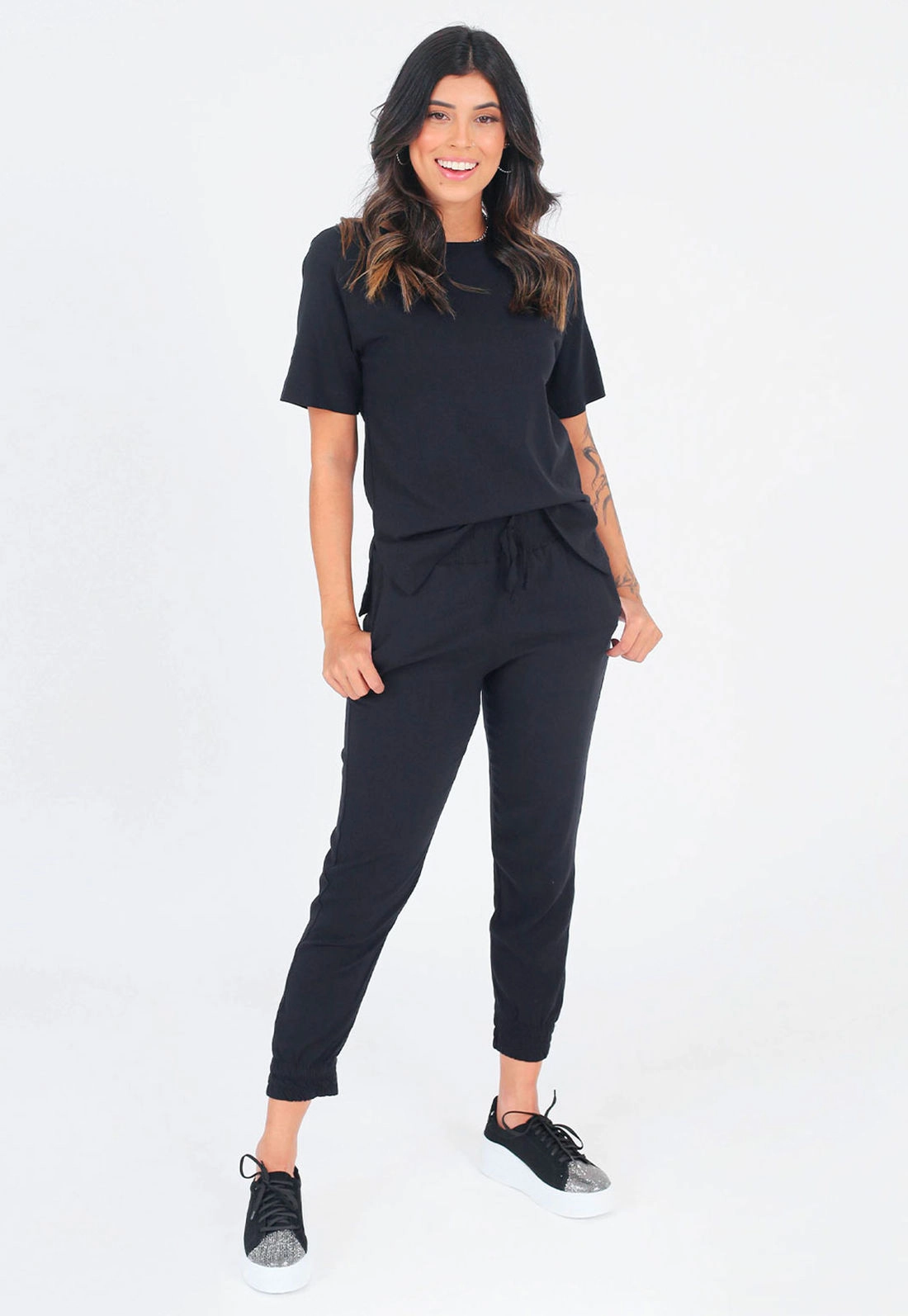 Blusa Manga Curta Viscose Basic