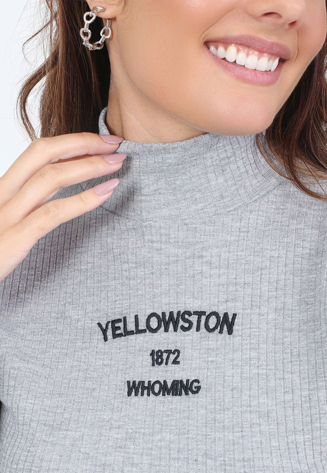 Blusa Malha Canelada Yellowston