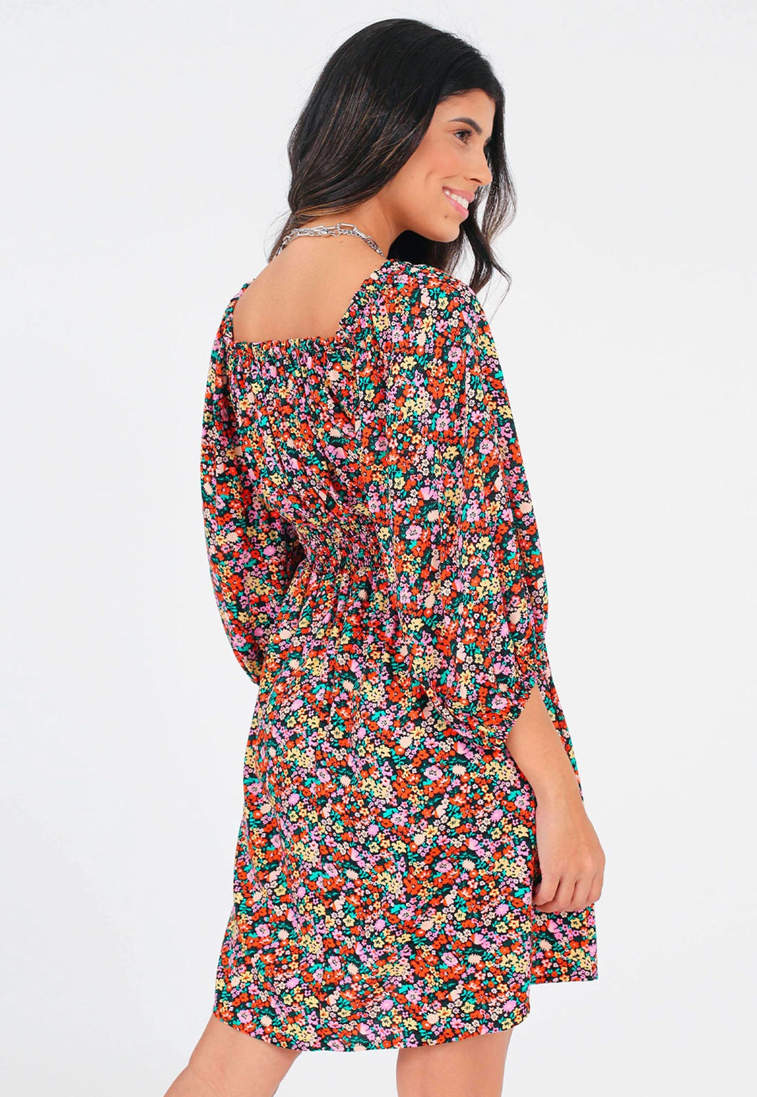 Vestido Viscose Floral Liberty