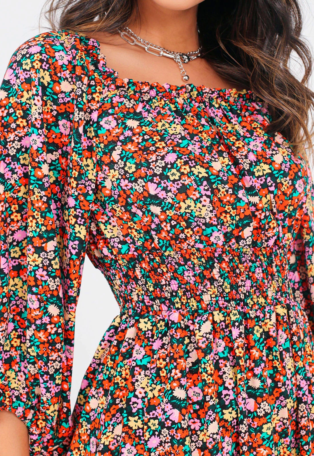 Vestido Viscose Floral Liberty