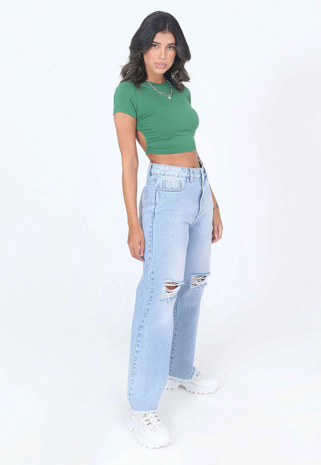 Blusa Manga Curta Amarração
