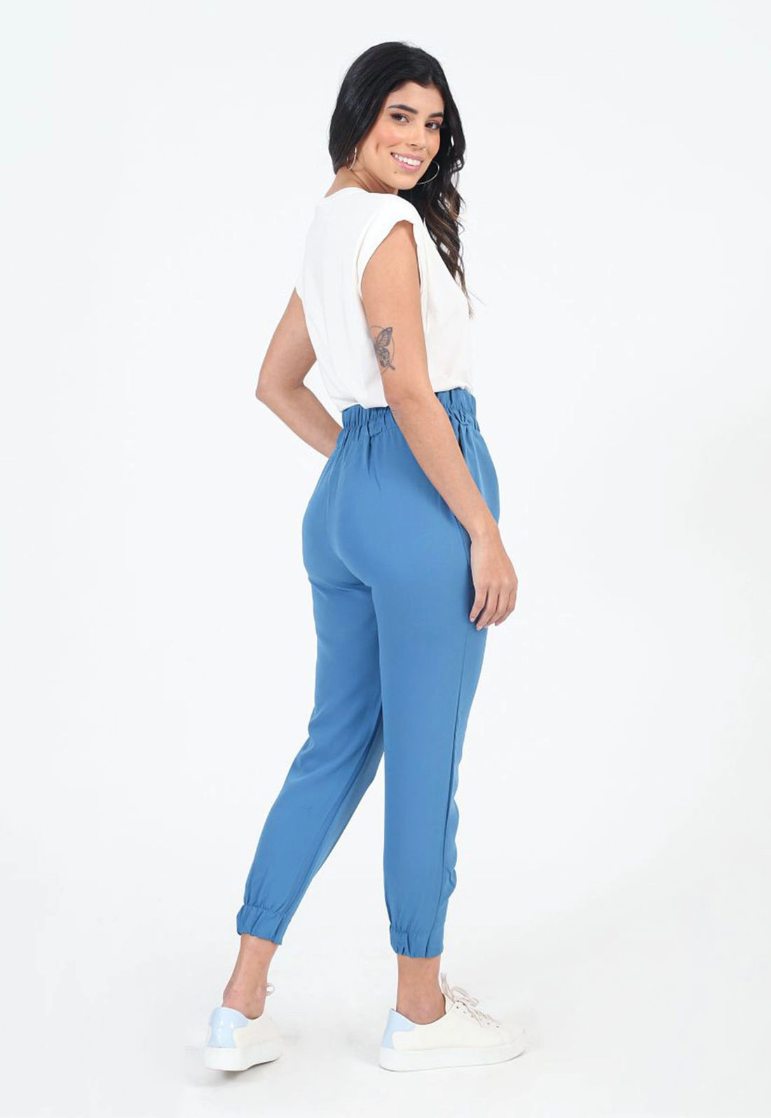 Calça Crepe Elástico Cintura