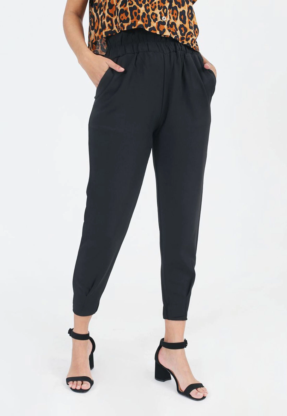 Calça Crepe Elástico Cintura