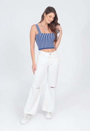 Calça Sarja Wide Leg
