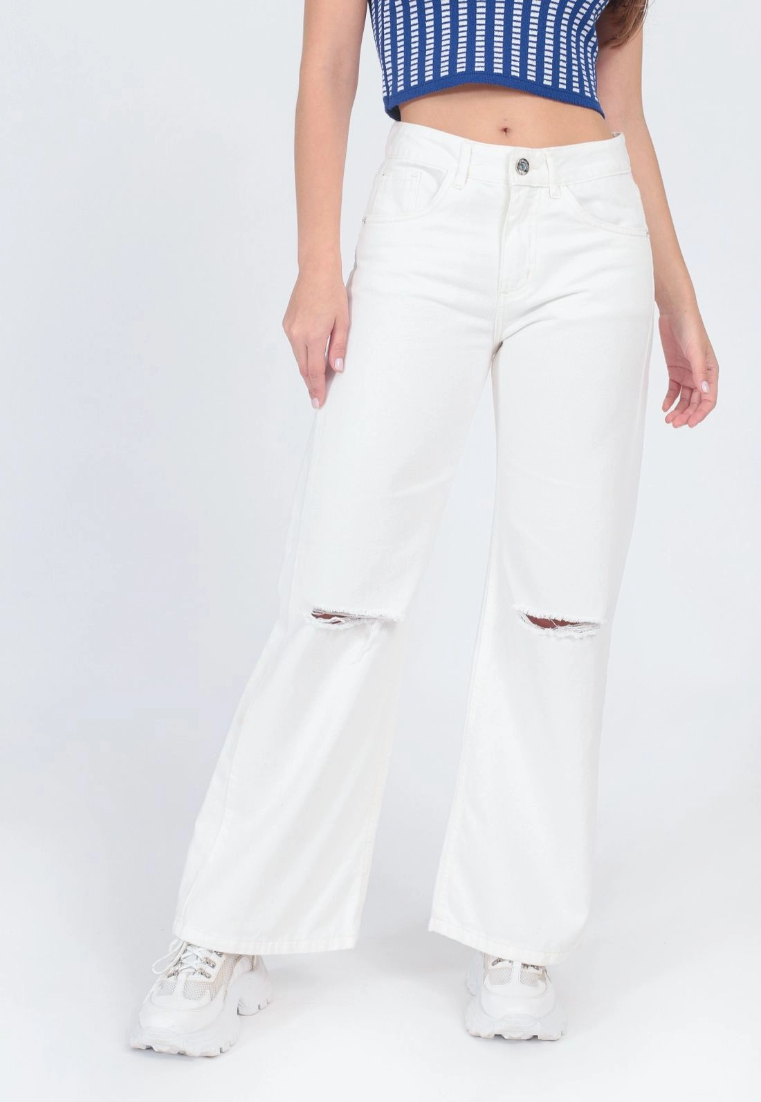 Calça Sarja Wide Leg