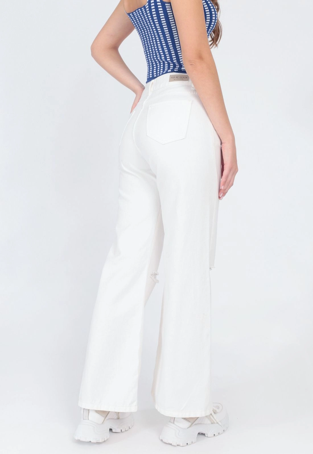 Calça Sarja Wide Leg