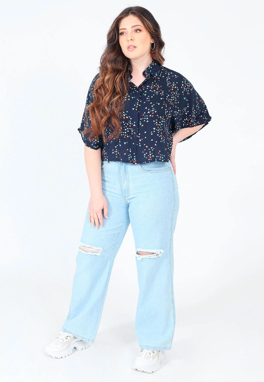 Camisa Manga Curta Corações