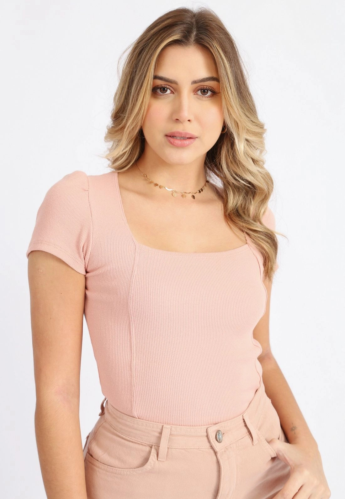 Blusa Ribana Decote Quadrado
