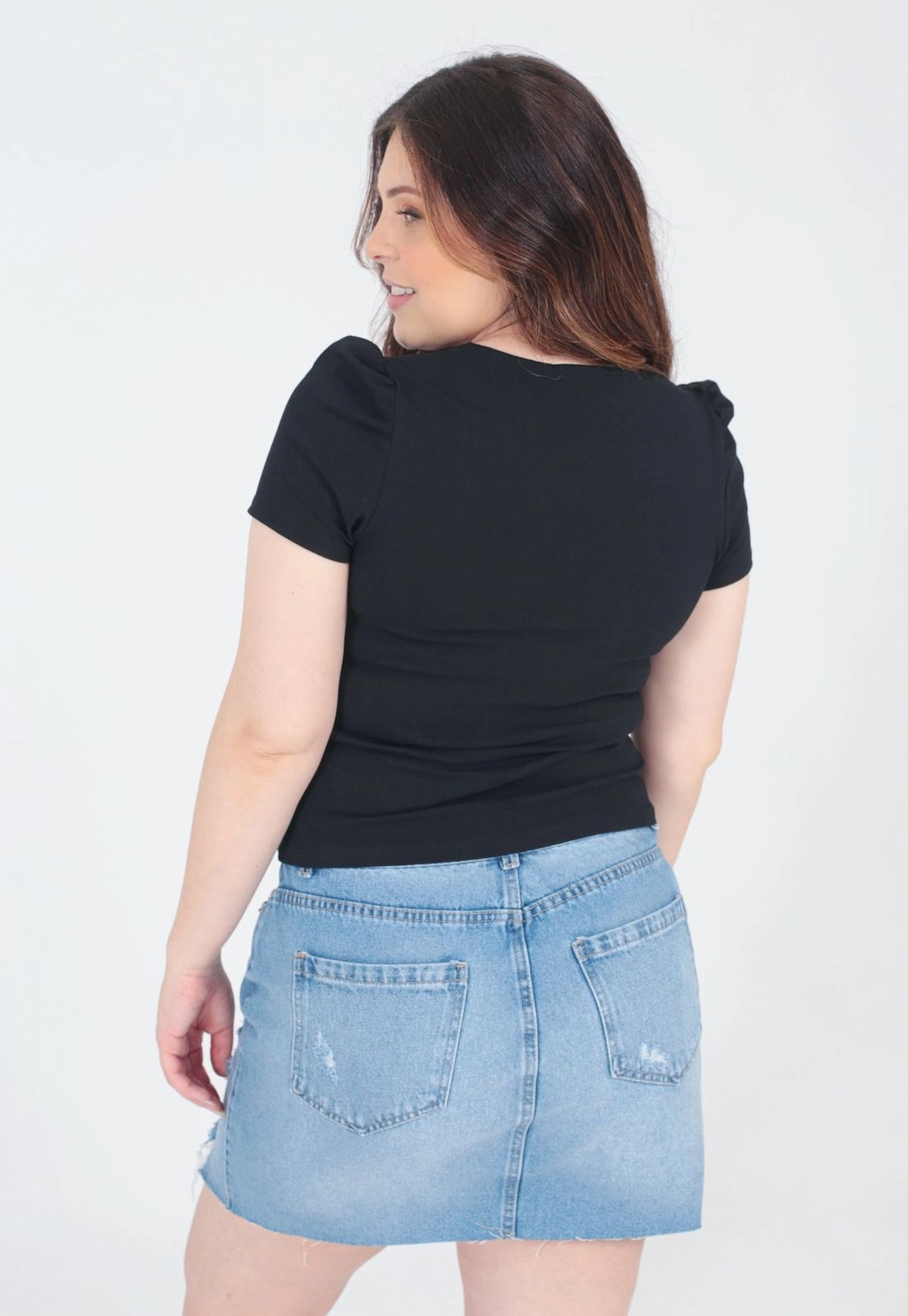 Blusa Cotton Decote Quadrado