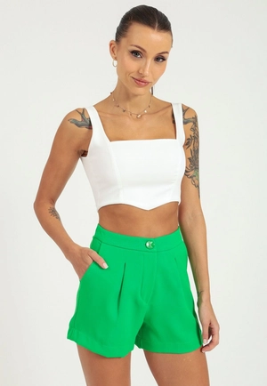 Shorts Alfaiataria Prega