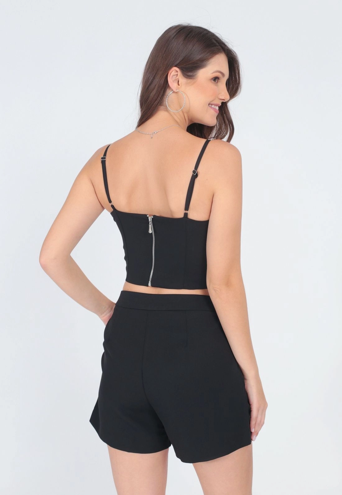 Blusa Cropped Alfaiataria Alça P