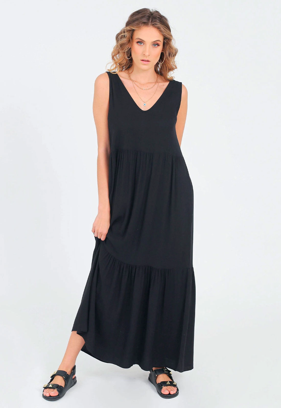 Vestido Regata Babados Marias