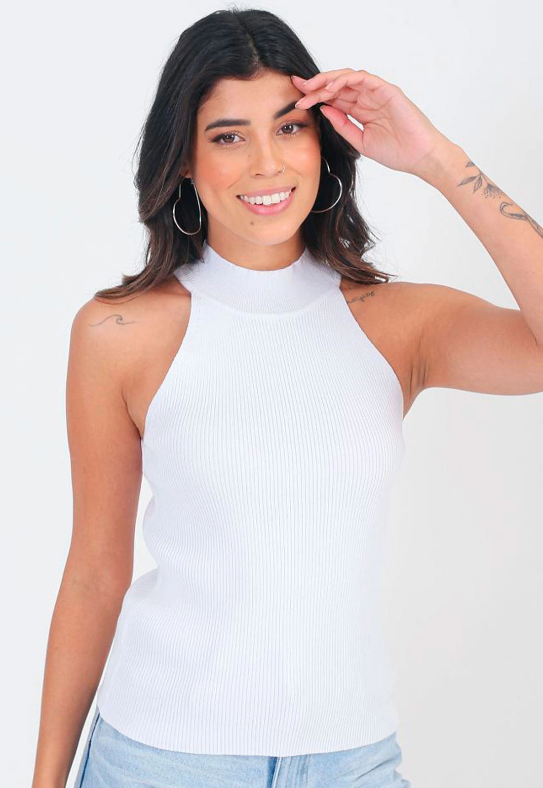 Blusa Regata Tricot Gola g