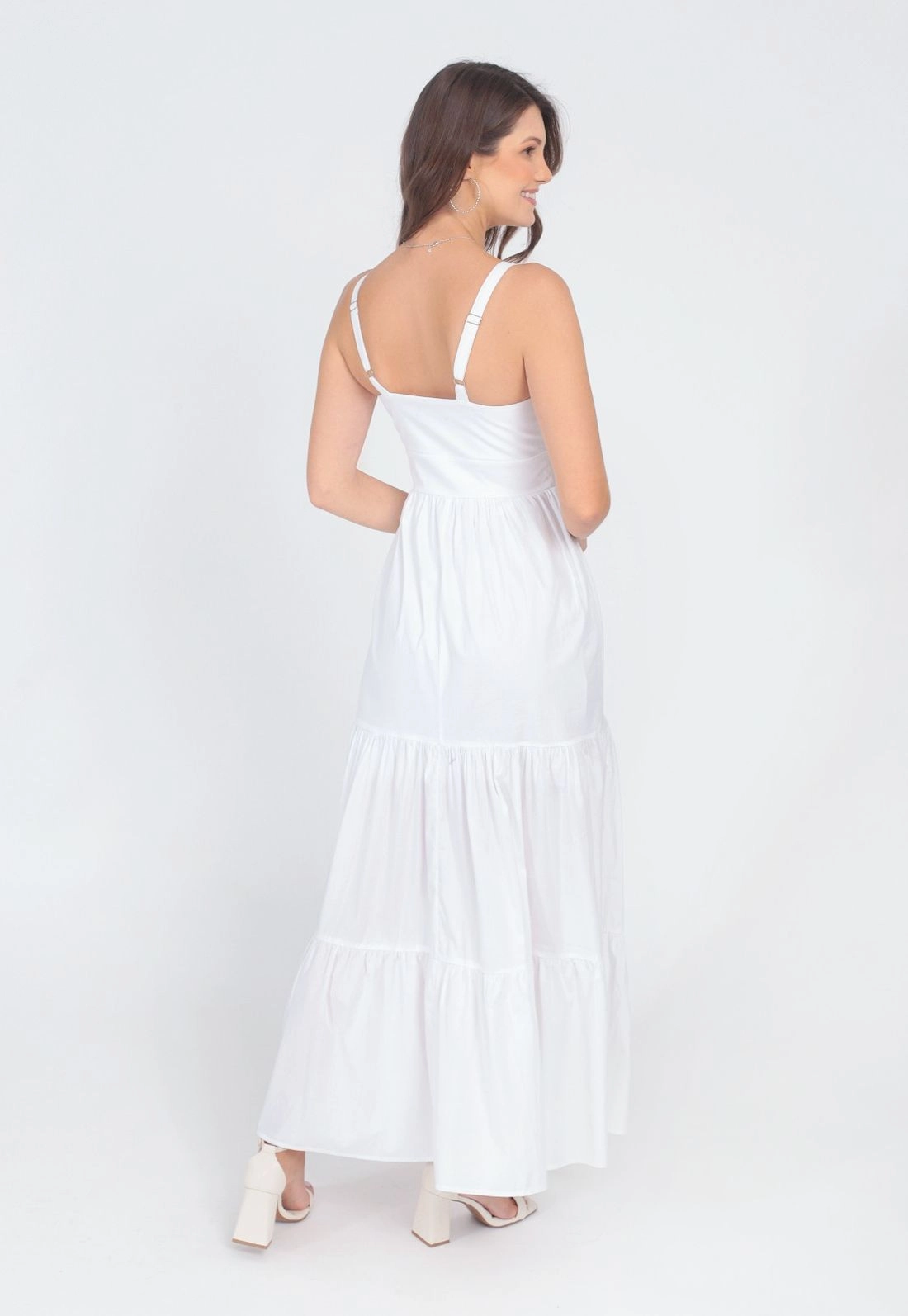 Vestido Tricoline Longo Marias P