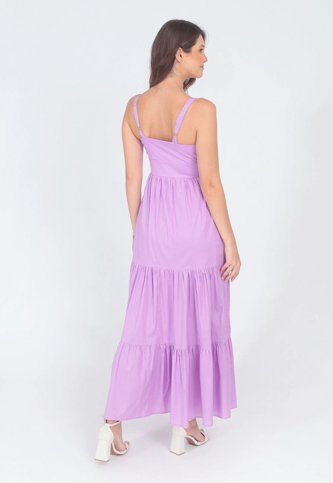 Vestido Tricoline Longo Marias P