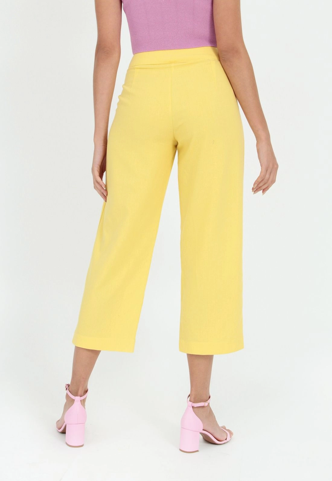 Calça Linho Pregas 2 Botões