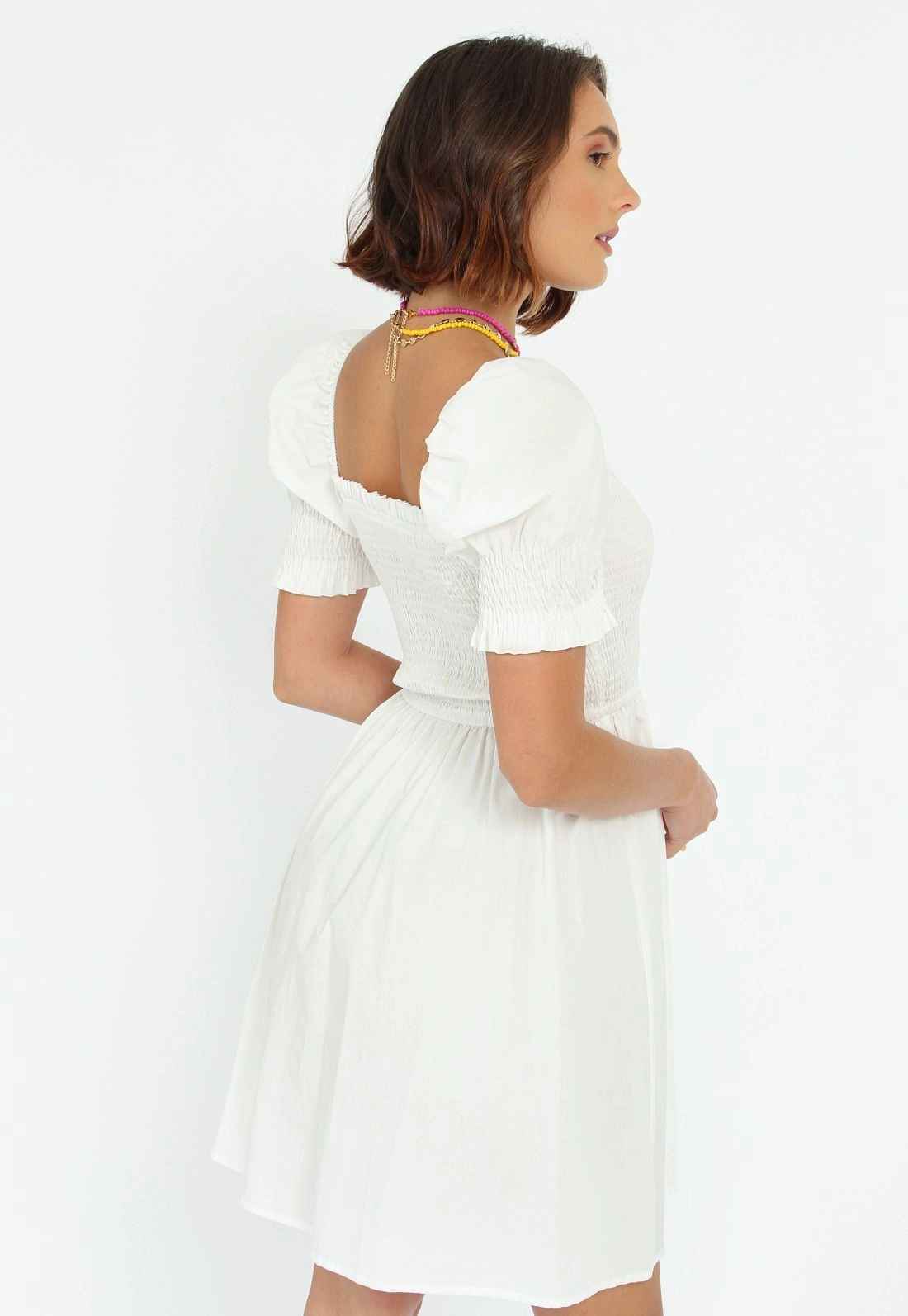Vestido Tricoline Lastex