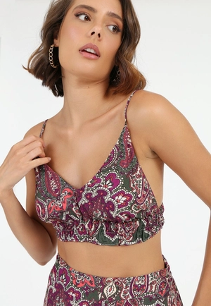 Top Viscose Alça Estampado