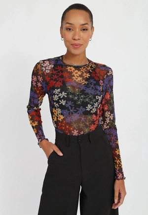 Blusa Tule Manga Longa Liberty