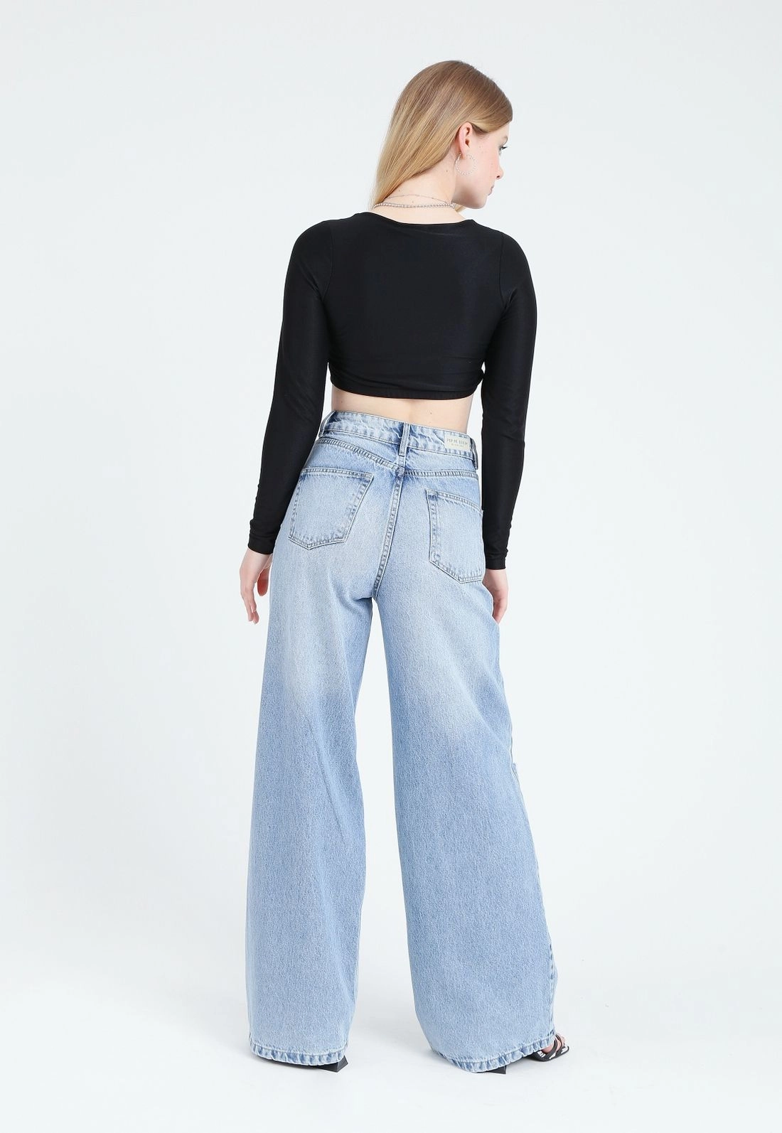 Calça Jeans Pantalona Rasgos
