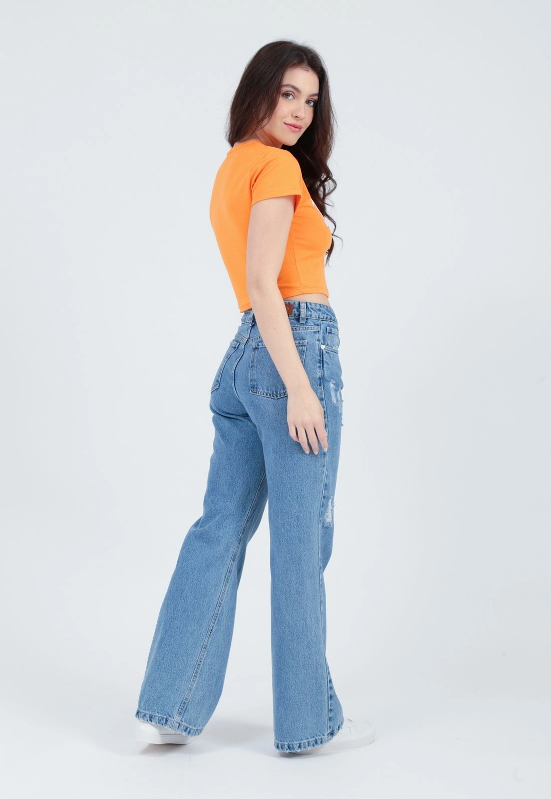 Calça Jeans Flare Puidos Barra