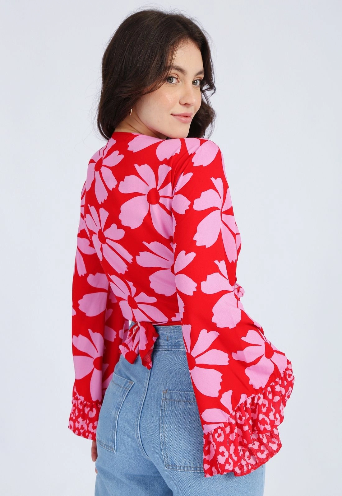 Cropped Viscose Manga Longa 2 Estampas