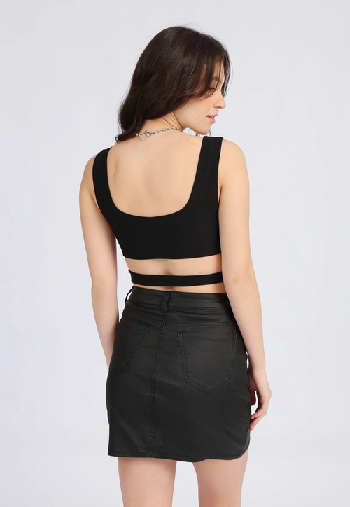 Blusa Cropped Corset Sem Manga