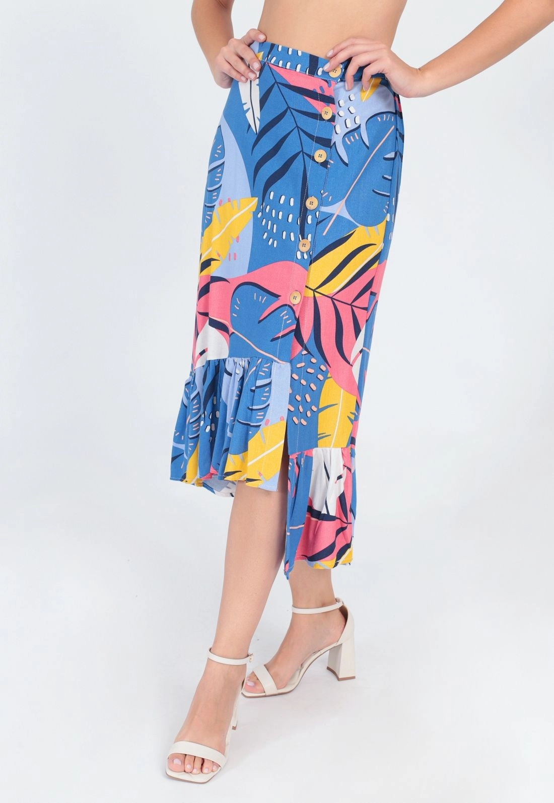 Saia Midi Estampada