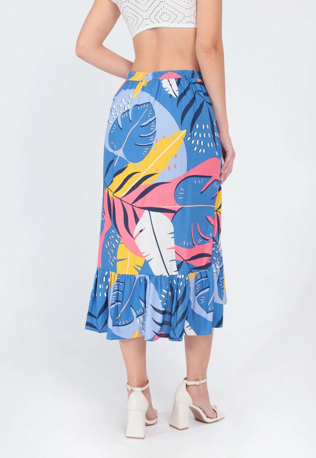 Saia Midi Estampada