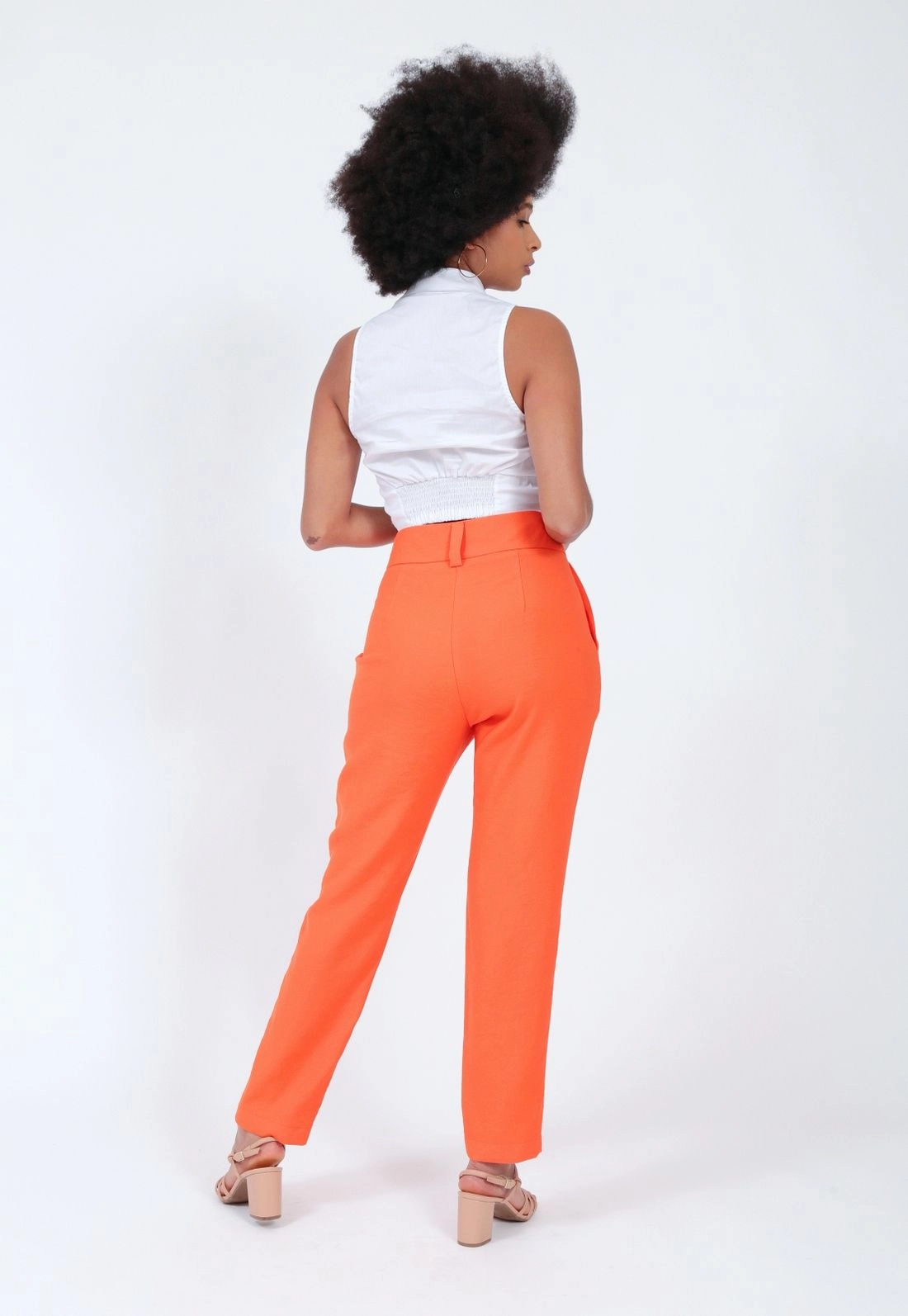 Calça Crepe Marrant Bolso Cargo