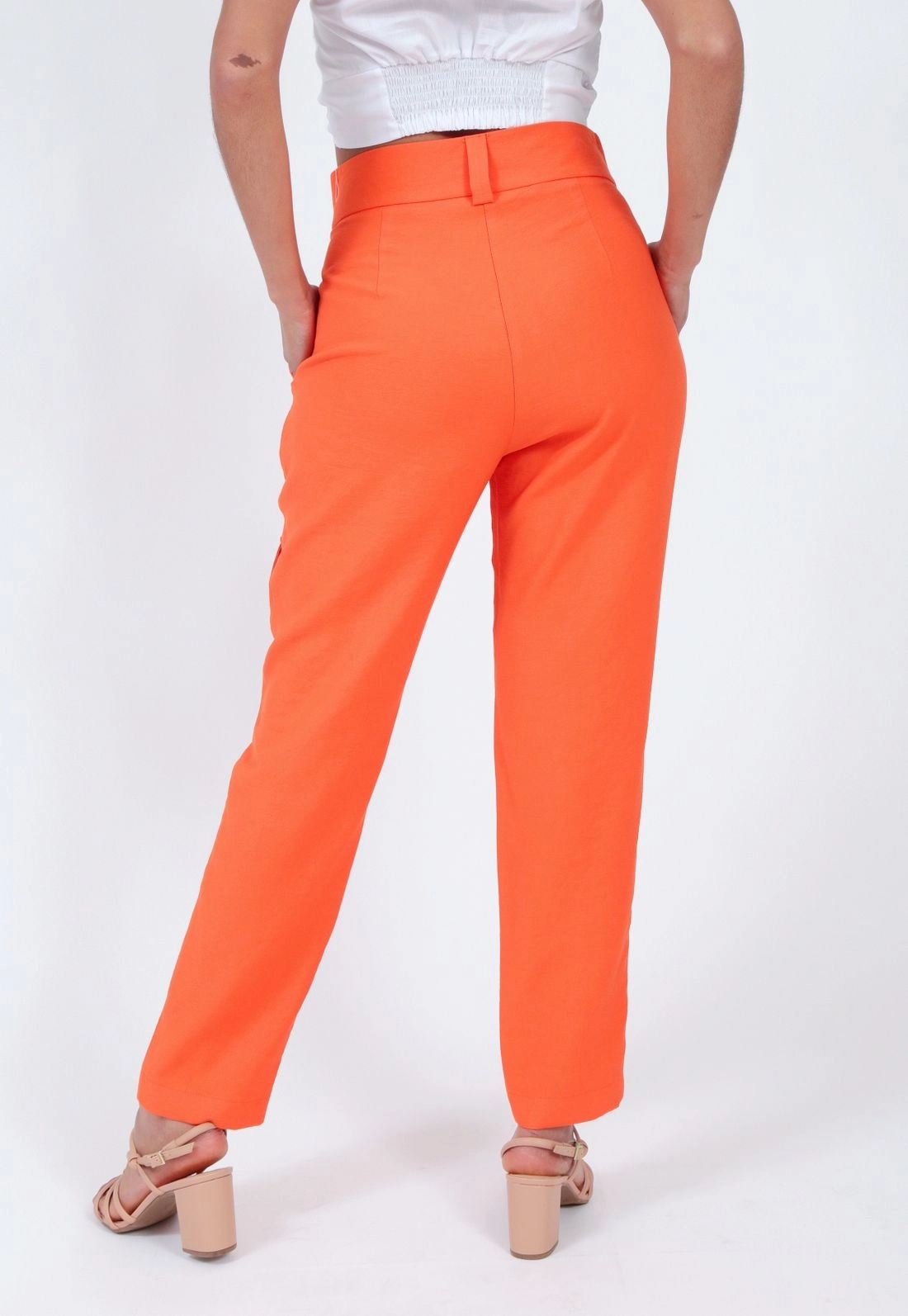 Calça Crepe Marrant Bolso Cargo