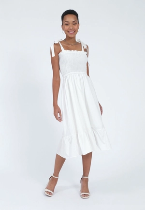 Vestido Tricoline Alça Lastex Busto P