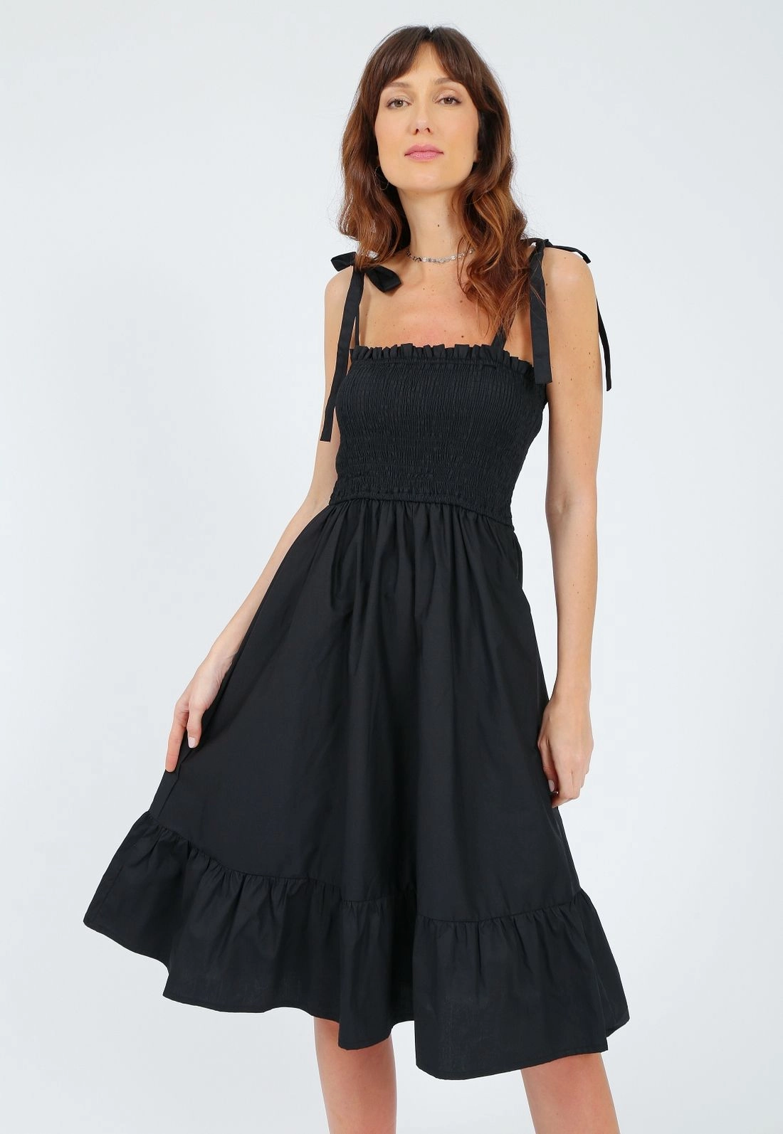 Vestido Tricoline Alça Lastex Busto P