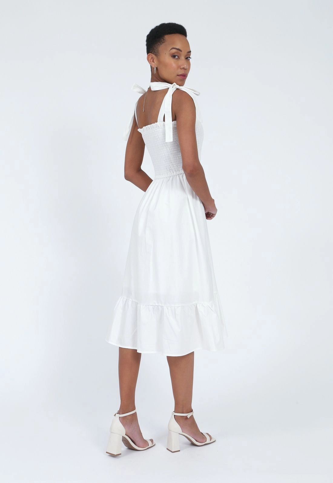 Vestido Tricoline Alça Lastex Busto P