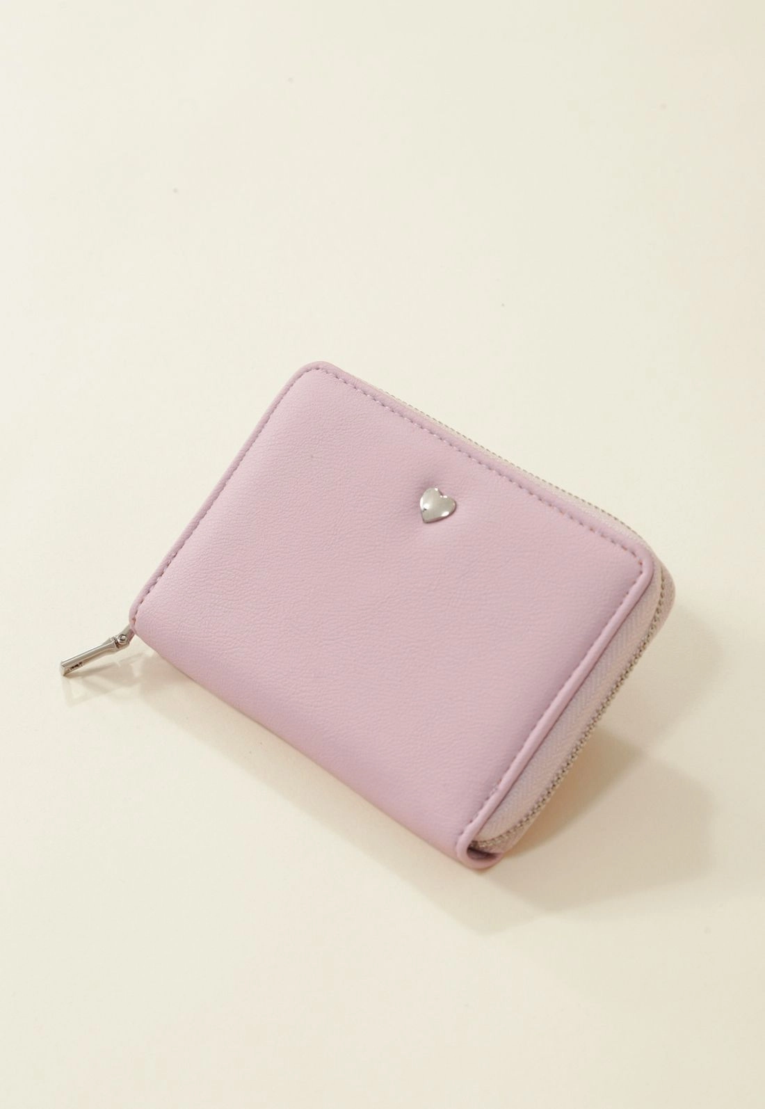 Carteira Mini Pu Zíper Metal Coração
