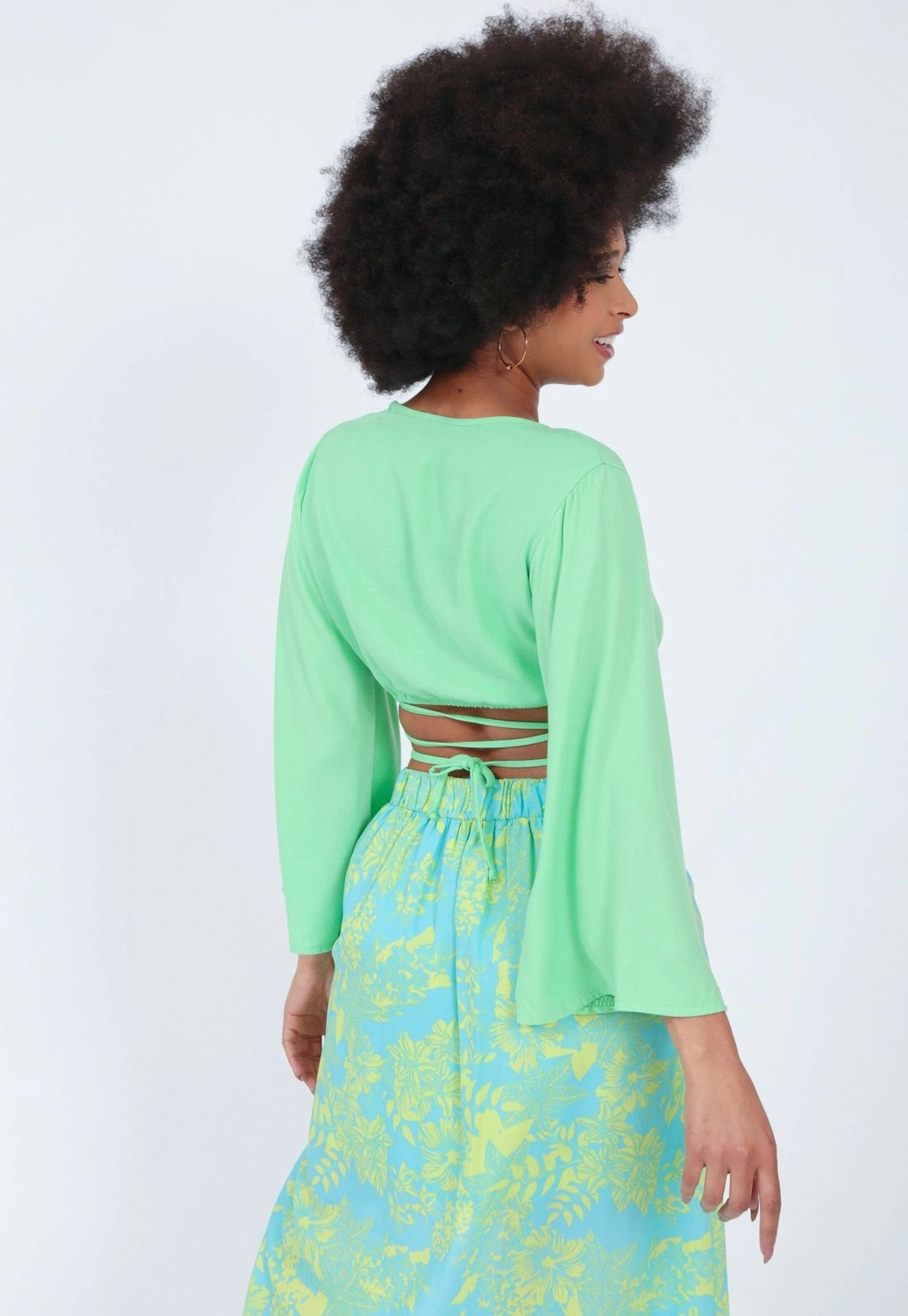 Cropped Viscose Liso Transpasse