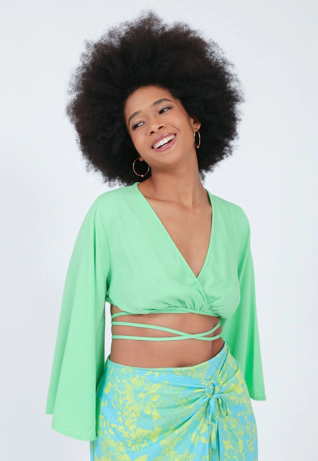 Cropped Viscose Liso Transpasse