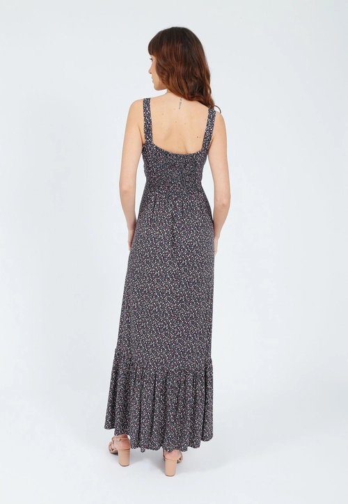 Vestido Longo Viscose Alça Liberty