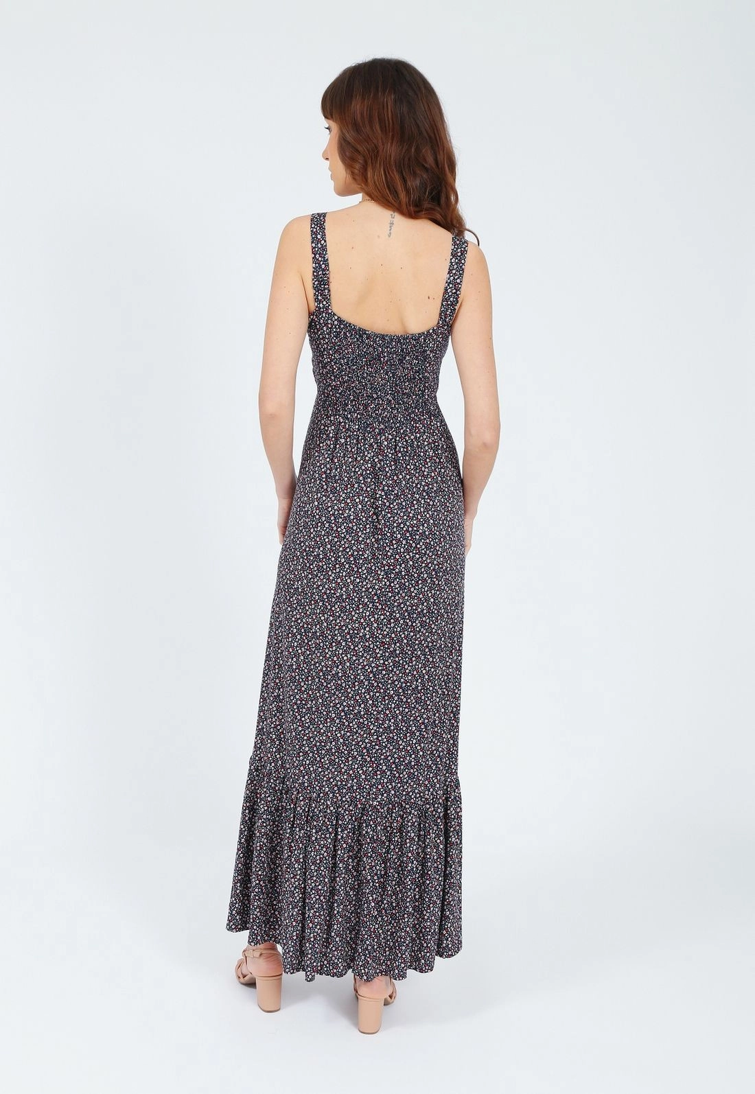 Vestido Longo Viscose Alça Liberty