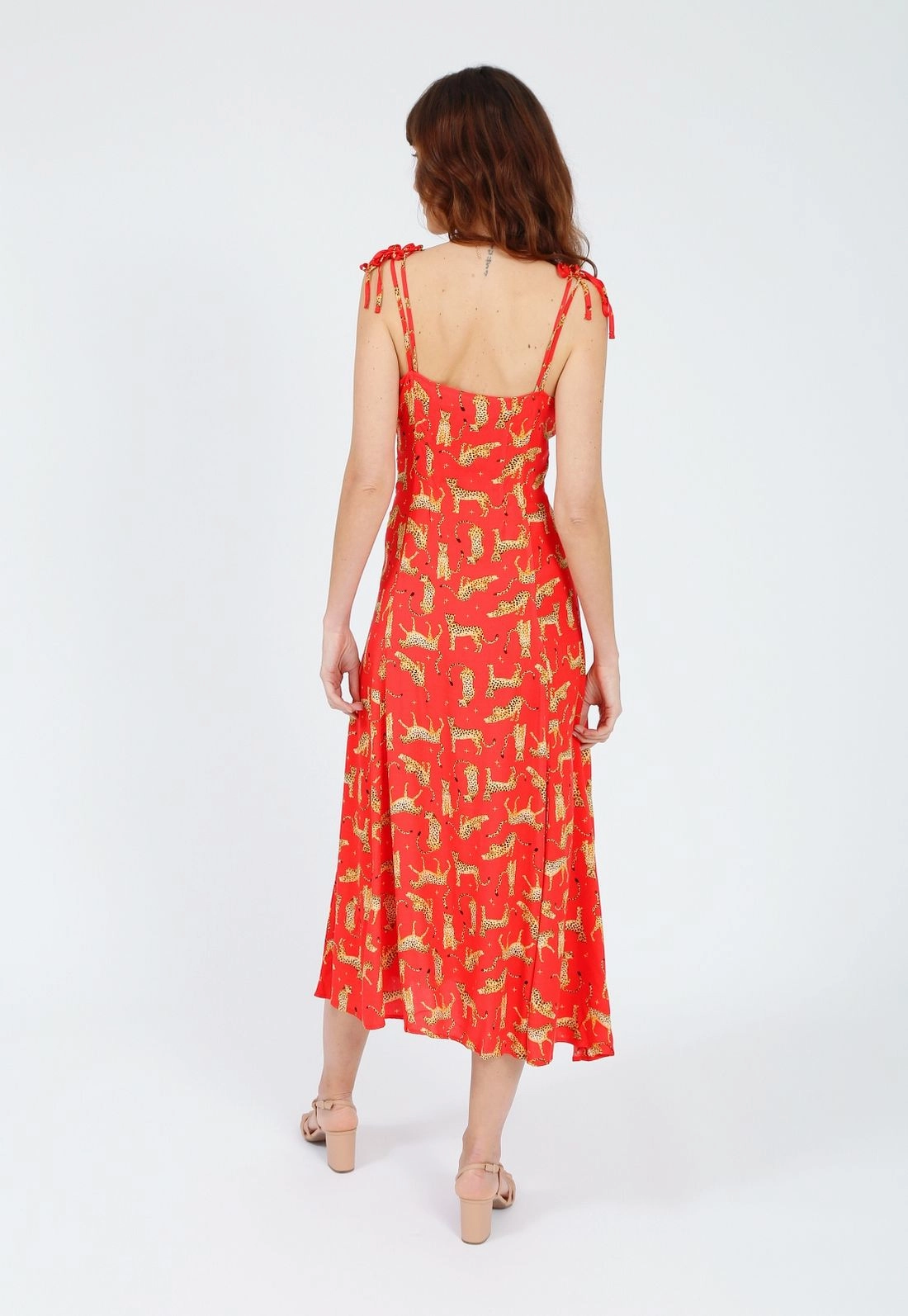 Vestido Viscose Longo Recorte Busto