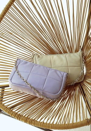 Bolsa Média Pu Matelassê Quadriculado