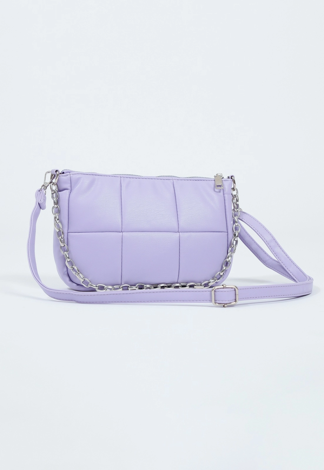 Bolsa Média Pu Matelassê Quadriculado