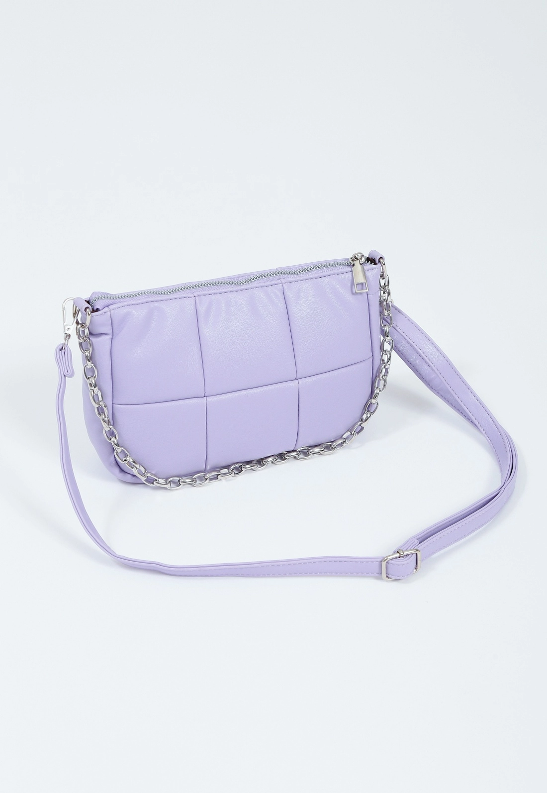 Bolsa Média Pu Matelassê Quadriculado